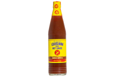 Smoked Chipotle Louisiana Hot Sauce, Smoked Chipotle Louisiana Hot Sauce Bottle, The Original Louisiana Brand Hot Sauce, Since 1928, Flavor: Smoked Chipotle, Net 6 FL OZ (177ML)