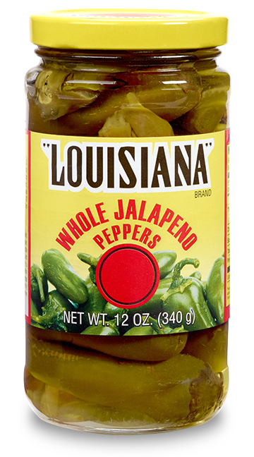 Louisiana Whole Jalapeno Peppers, Louisiana Whole Jalapeno Peppers Jar, Net W.T. 12 OZ (340 grams)