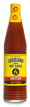 Load image into Gallery viewer, Hotter Louisiana Hot Sauce, Hotter Louisiana Hot Sauce Bottle, The Original Louisiana Hot Sauce, Since 1928, Flavor: Hotter, Net 6 FL OZ (177ML)
