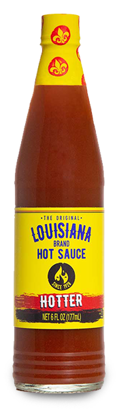 Hotter Louisiana Hot Sauce, Hotter Louisiana Hot Sauce Bottle, The Original Louisiana Hot Sauce, Since 1928, Flavor: Hotter, Net 6 FL OZ (177ML)